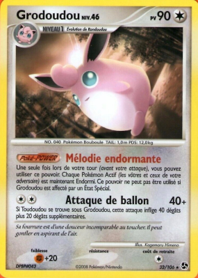 Carte Pokémon Grodoudou 32/106 Rare Duels au sommet