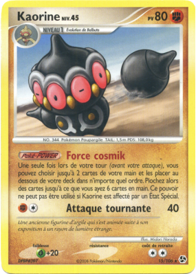 Carte Pokémon Kaorine 15/106 Rare Duels au sommet