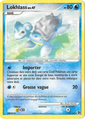 Carte Pokémon Lokhlass 21/106 Rare Duels au sommet