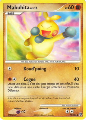 Carte Pokémon Makuhita 78/106 Commune Duels au sommet