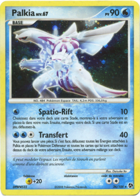 Carte Pokémon Palkia 26/106 Rare Duels au sommet
