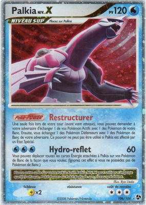Carte Pokémon Palkia NIV.X 106/106 NIV.X Duels au sommet