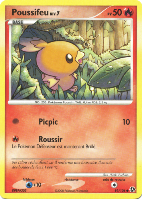 Carte Pokémon Poussifeu 89/106 Commune Duels au sommet