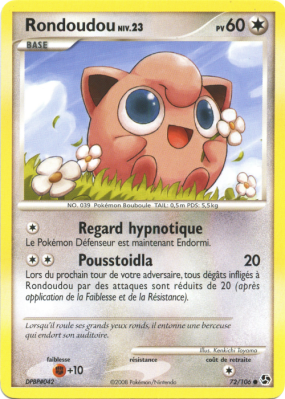 Carte Pokémon Rondoudou 72/106 Commune Duels au sommet