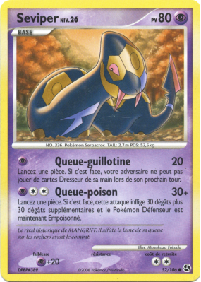 Carte Pokémon Seviper 52/106 Peu commune Duels au sommet