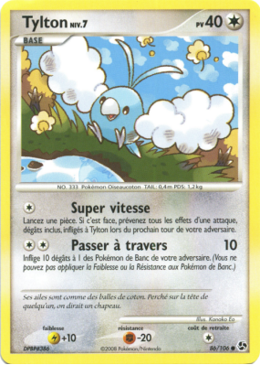 Carte Pokémon Tylton 86/106 Commune Duels au sommet