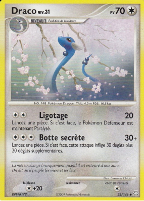 Carte Pokémon Draco 52/146 Peu commune Éveil des Légendes