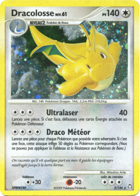 Carte Pokémon Dracolosse 2/146 Holographique Éveil des Légendes