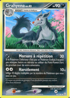 Carte Pokémon Grahyena 66/146 Peu commune Éveil des Légendes