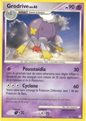 Carte Pokémon Grodrive 53/146 Peu commune Éveil des Légendes