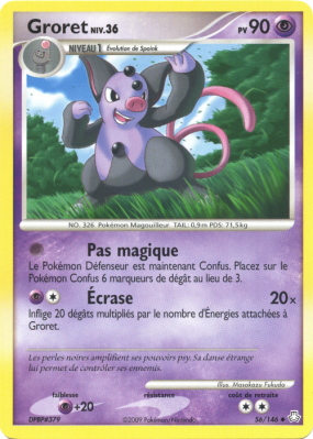 Carte Pokémon Groret 56/146 Peu commune Éveil des Légendes