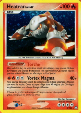 Carte Pokémon Heatran 6/146 Holographique Éveil des Légendes