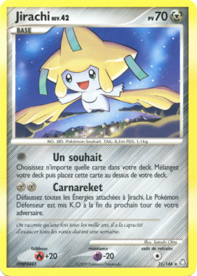 Carte Pokémon Jirachi 31/146 Rare Éveil des Légendes