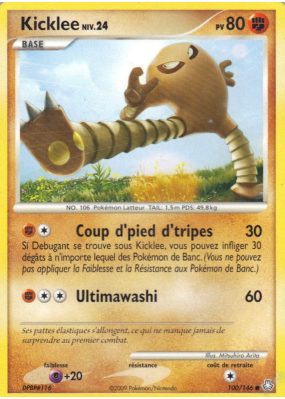 Carte Pokémon Kicklee 100/146 Commune Éveil des Légendes