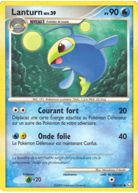 Carte Pokémon Lanturn 58/146 Peu commune Éveil des Légendes