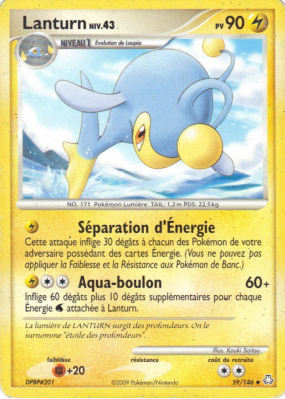 Carte Pokémon Lanturn 59/146 Peu commune Éveil des Légendes