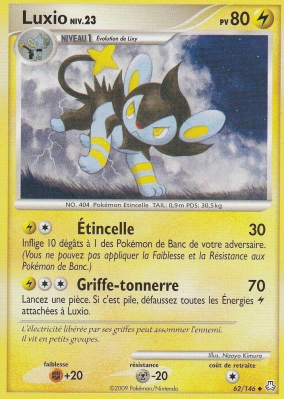 Carte Pokémon Luxio 62/146 Peu commune Éveil des Légendes