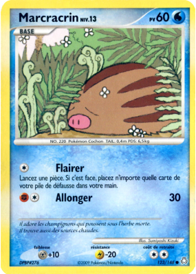 Carte Pokémon Marcracrin 123/146 Commune Éveil des Légendes