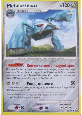 Carte Pokémon Metalosse 10/146 Holographique Éveil des Légendes