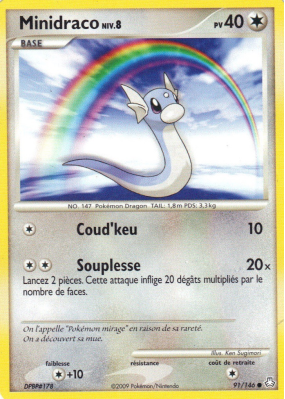 Carte Pokémon Minidraco 91/146 Commune Éveil des Légendes