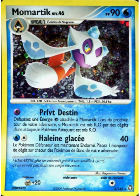 Carte Pokémon Momartik 3/146 Holographique Éveil des Légendes