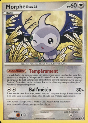 Carte Pokémon Morpheo 48/146 Peu commune Éveil des Légendes