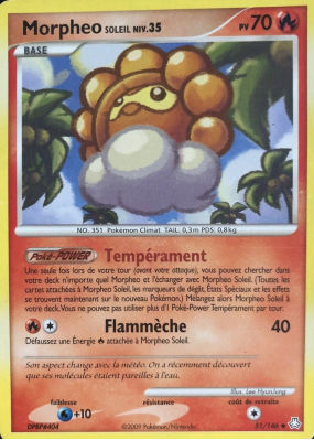 Carte Pokémon Morpheo Soleil 51/146 Peu commune Éveil des Légendes