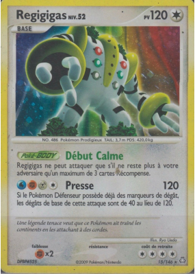Carte Pokémon Regigigas 15/146 Holographique Éveil des Légendes