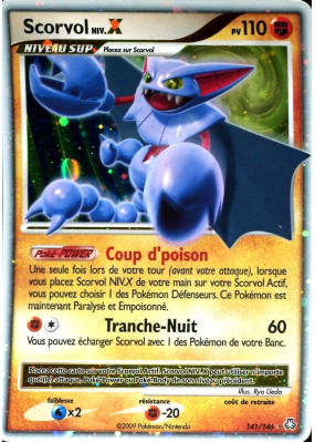 Carte Pokémon Scorvol NIV.X 141/146 NIV.X Éveil des Légendes