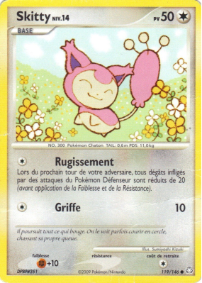 Carte Pokémon Skitty 119/146 Commune Éveil des Légendes