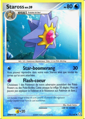 Carte Pokémon Staross 71/146 Peu commune Éveil des Légendes