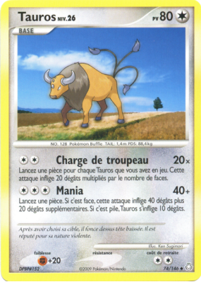 Carte Pokémon Tauros 74/146 Peu commune Éveil des Légendes