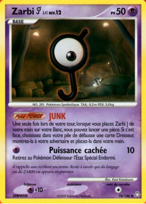 Carte Pokémon Zarbi J 76/146 Peu commune Éveil des Légendes