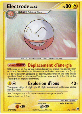 Carte Pokémon Electrode 26/132 Rare Merveilles Secrètes