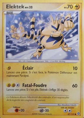 Carte Pokémon Elektek 87/132 Commune Merveilles Secrètes