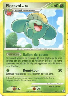 Carte Pokémon Floravol 65/132 Peu commune Merveilles Secrètes