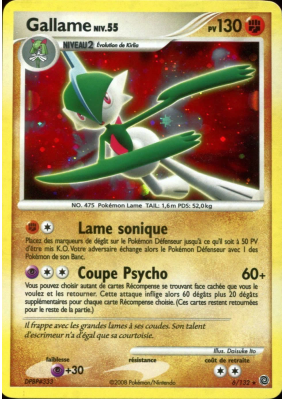 Carte Pokémon Gallame 6/132 Holographique Merveilles Secrètes