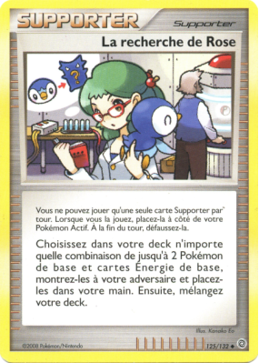 Carte Pokémon La recherche de Rose 125/132 Peu commune Merveilles Secrètes