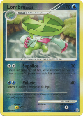 Carte Pokémon Lombre 54/132 Peu commune Merveilles Secrètes