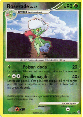 Carte Pokémon Roserade 17/132 Holographique Merveilles Secrètes