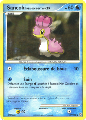 Carte Pokémon Sancoki Mer Occident 107/132 Commune Merveilles Secrètes