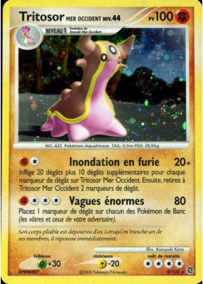 Carte Pokémon Tritosor Mer Occident 9/132 Holographique Merveilles Secrètes