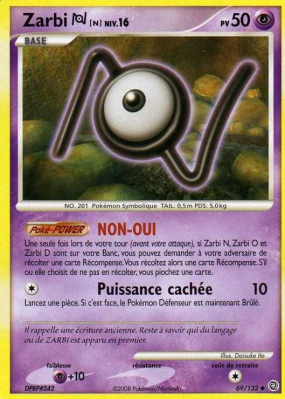 Carte Pokémon Zarbi N 69/132 Peu commune Merveilles Secrètes