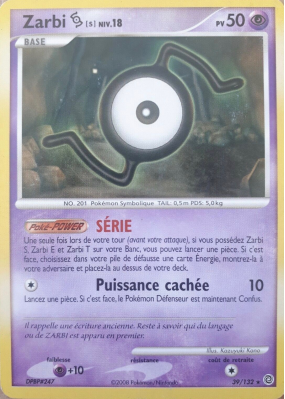 Carte Pokémon Zarbi S 39/132 Rare Merveilles Secrètes