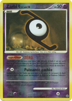 Carte Pokémon Zarbi Z 72/132 Peu commune Merveilles Secrètes