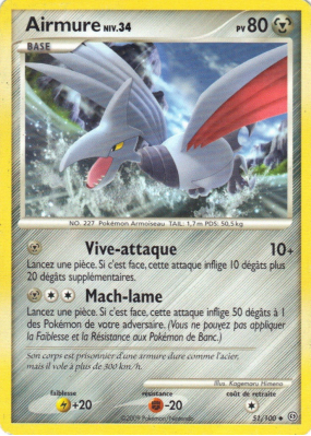 Carte Pokémon Airmure 51/100 Peu commune Tempête