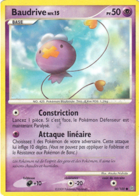 Carte Pokémon Baudrive 58/100 Commune Tempête
