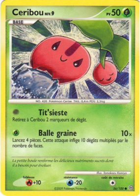 Carte Pokémon Ceribou 56/100 Commune Tempête