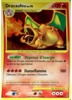 Carte Pokémon Dracaufeu 103/100 Secrète Tempête