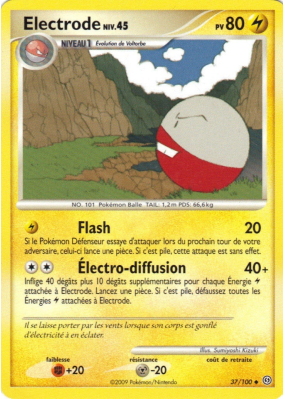 Carte Pokémon Electrode 37/100 Peu commune Tempête